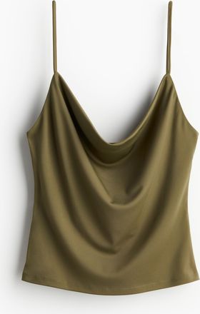 H&M Tr&auml;gertop mit Wasserfall-Ausschnitt - Green