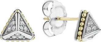 Lagos KSL Lux Diamond Pyramid Stud Earrings in Silver/diamond at Nordstrom