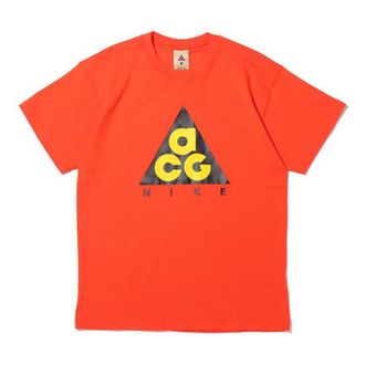 Nike Mens Nike x ACG Printing Short Sleeve Red T-Shirt CV1533-634