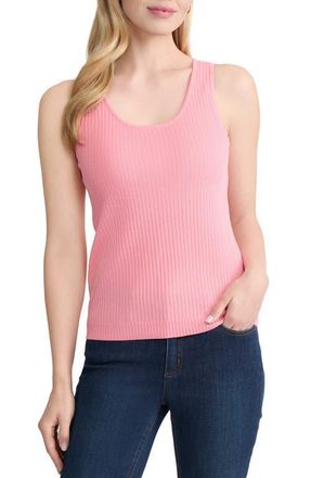 Jones New York Scoop Neck Rib Sweater Tank in Coral Canyon at Nordstrom, Size Small