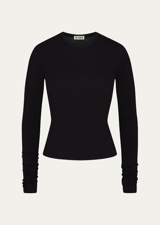 &Eacute;terne Fitted Crewneck Long-Sleeve T-Shirt