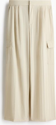 H&M Weite Cargohose - Hellbeige
