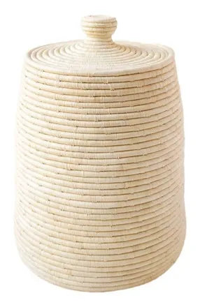 Indego Africa Raffia Lidded Basket in Natural at Nordstrom