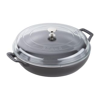 Staub Cast Iron 3.5-qt Braiser with Glass Lid