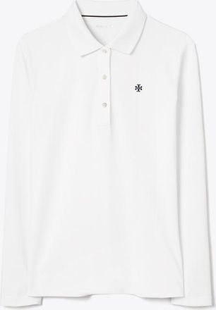 Tory Burch Womens Performance Piqu&eacute; Long-Sleeve Polo, size XL