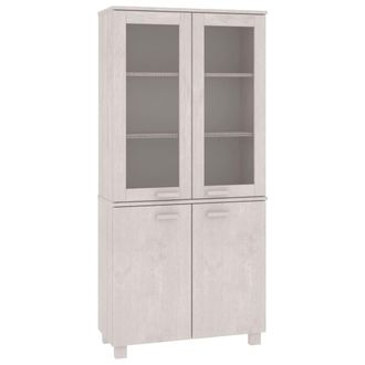 vidaXL Aparador Hamar Madera De Pino Maciza Blanco Vidaxl