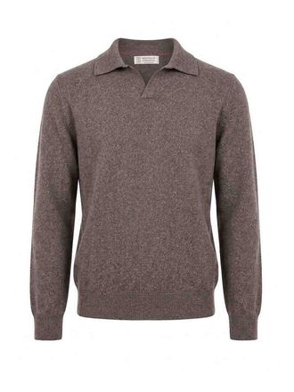 Brunello Cucinelli Moulin Cashmere Knit Polo