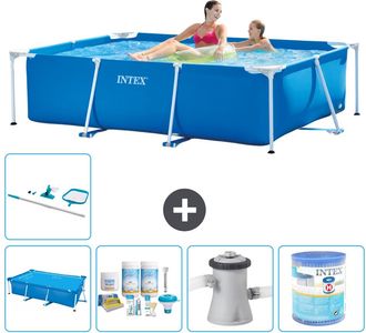 Intex Piscina Con Estructura Rectangular - 220x150x60 Cm - 7-piezas S30009