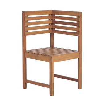 Beliani Secci&oacute;n Esquinera Rinconera 1 Asiento Madera De Acacia Resistente A Intemperie Patio Treia