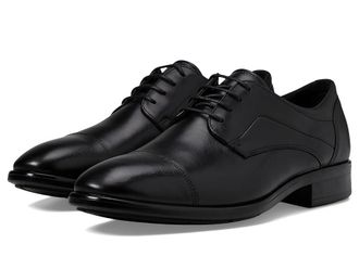 Ecco Citytray Cap Toe Tie Mens Shoes Black : EU 40 (US Mens 6-6.5) M, Leather