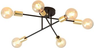 Wonderlamp Plaf&oacute;n De Techo Vender Oro Ii (6 Luces)