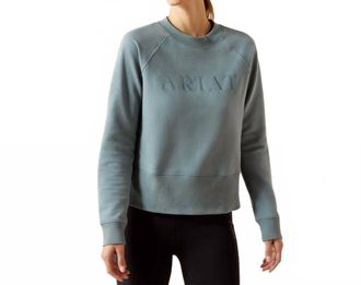 Ariat Martine Crewneck Sweatshirt In Steel Sage