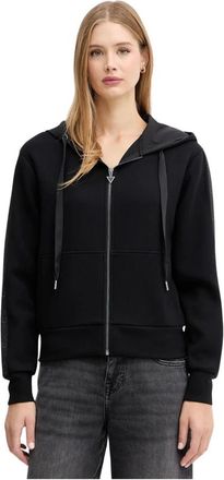 Guess Zip-through Hoodie - Dames - Vesten met rits - Zwart - XS - Polyester - Hoodies & sweatvesten