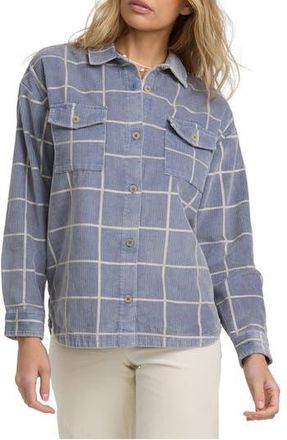 Billabong Fadeaway Corduroy Shacket in Stone Blue at Nordstrom Rack, Size Medium