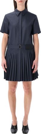 Loewe Blue Shirt Collar Mini Dress