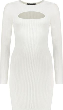 Dsquared2 Knit Mini Dress - Dames - Korte kleedjes - Wit - M - Polyester - Kleedjes