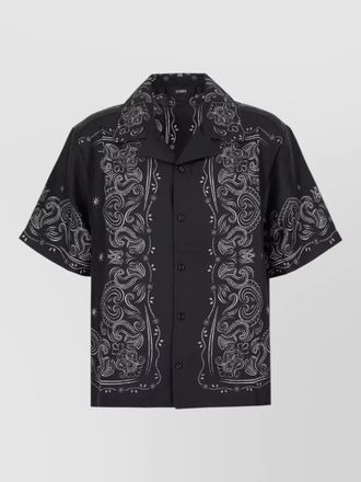 Amiri silk oversized printed bowling shirt