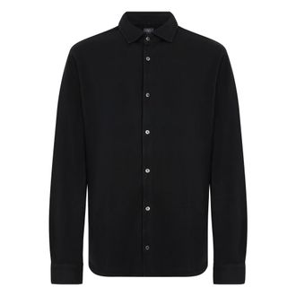 Fedeli Klassiek Overhemd met Kraag - Heren - Casual Overhemden - Zwart - 4XL - Katoen - Overhemden