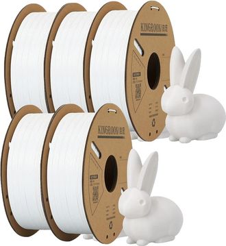 OEM Filamento Para Impresora 3d, 1,75 Mm De Di&aacute;metro, Sin Burbujas, 5 Rollos, Blanco