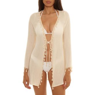 BECCA by Rebecca Virtue In the Net Cover-Up Tunic in Natural at Nordstrom, Size Medium