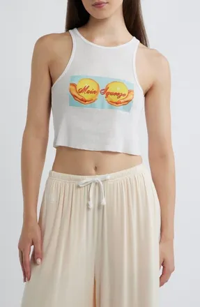Boys Lie Main Squeeze Beegee Crop Tank in White at Nordstrom, Size X-Small
