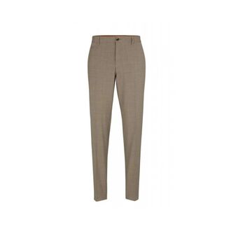 HUGO BOSS Heren, Broeken, Beige, Maat: M Katoen