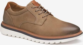 Johnston & Murphy Mens Johnston & Murphy Braydon 20-5582 Oxford Dark Taupe Dress Shoes ZOGG2153