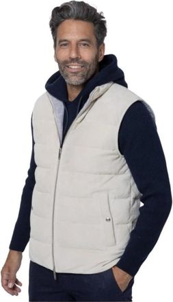 Eleventy Omkeerbaar Mouwloos Vest - Heren - Bodywarmers - Grijs - XL - Jassen
