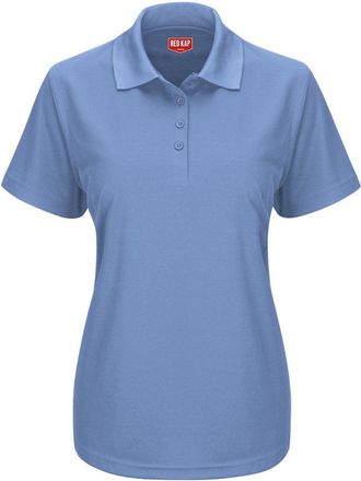 Red Kap Womens Short Sleeve Performance Knit Pocketless Core Polo