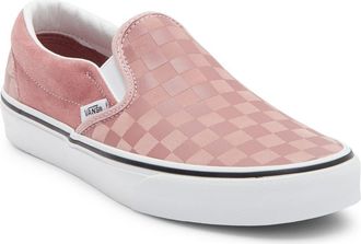 Vans Gender Inclusive Classic Slip-On Sneaker in Checkerboard Mauve at Nordstrom, Size 8.5 Womens