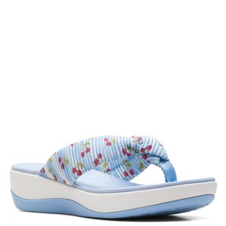 Clarks Womens Arla Glison Flip-Flop, Blue Synthetic, 9 UK