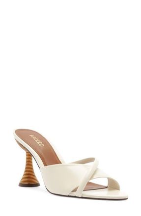 Arezzo Luca High Pointed Toe Slide Sandal in Crema White at Nordstrom, Size 8.5