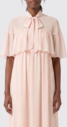 Max Mara Blusa crop a fusciacca in georgette di seta