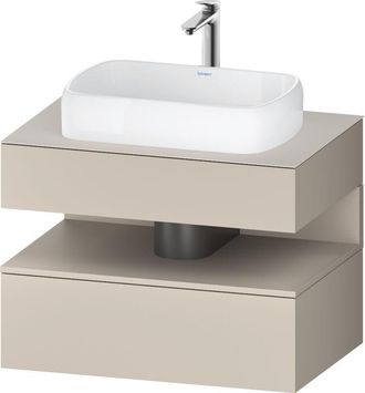Duravit Duravit - Qatego Consola Mueble Bajo Lavabo, 1 Extra&iacute;ble, 1 Caj&oacute;n