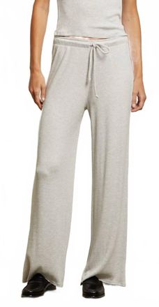 perfectwhitetee Maddie Brushed Waffle Drawstring Pant In Ash