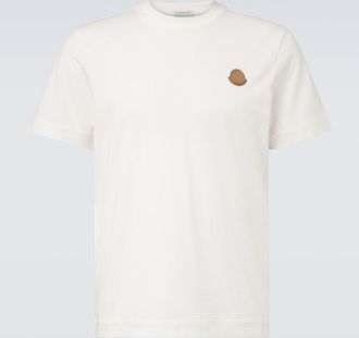 Moncler Camiseta de jersey de algod&oacute;n con piel