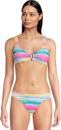 BECCA by Rebecca Virtue Verano Stephanie Buckle Scoop Neck Bralette Womens Swimwear Mutlicolor : D-Cup, Nylon/Spandex