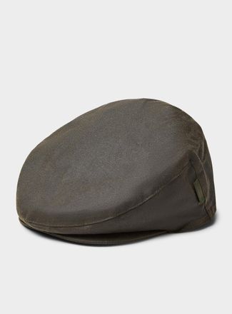 Barbour Mens Waxed cotton driver cap with ear flaps