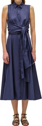 Devotion Twins Eros Sleevles Shirt Dress In Navy