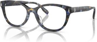 Tory Burch 51mm Rectangle optical glasses in Blue at Nordstrom