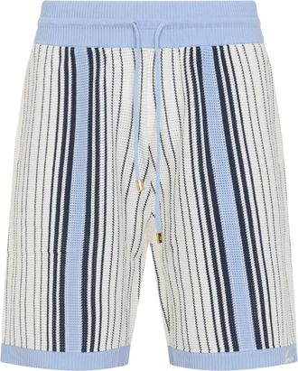 Amiri Mens Script Stripe Short - White - Size Small