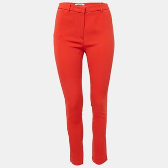 Roberto Cavalli Orange Crepe Trousers