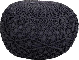 Wanderlust Deco Puff de algod&oacute;n trenzado 45 x 45 x 30h cm