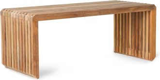 HKliving Slatted Bank 96 cm, Teak natur