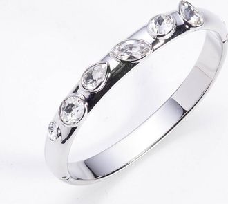 Swarovski Womens Dextera White Crystal Bracelet 5671193 - Silver - One Size