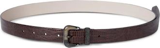 Brunello Cucinelli Riem met hagedissen-effect - Bruin