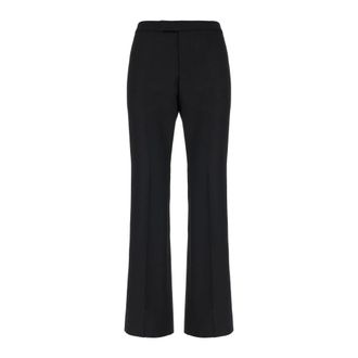 Alexander McQueen Tailored Barathea Trousers - male - Alexander McQueen - Wide Trousers - Black - L - Trousers