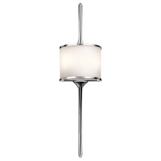 Netlighting Mona 2 Light Indoor Wall Light Polished Chrome G9 in Grey
