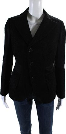 Shiro Sakai Womens Three Button New Classic Tailored Jacket Jet Black