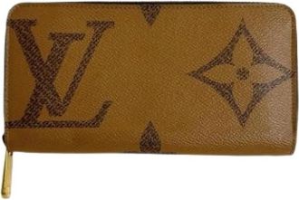 Louis Vuitton Pre-owned Canvas Portemonnee - unisex - Vintage Accessoires - Bruin - ONE Size - Vintage